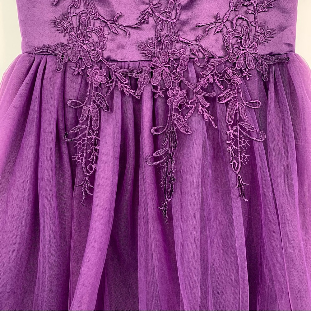 Trish Scully Child | Bianca Party Purple Dress Eggplant Special Occasion 12 - Picture 8 of 14